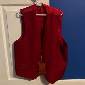 Red vest for suit